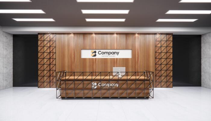 公司前臺(tái)公司形象墻背景墻設(shè)計(jì)