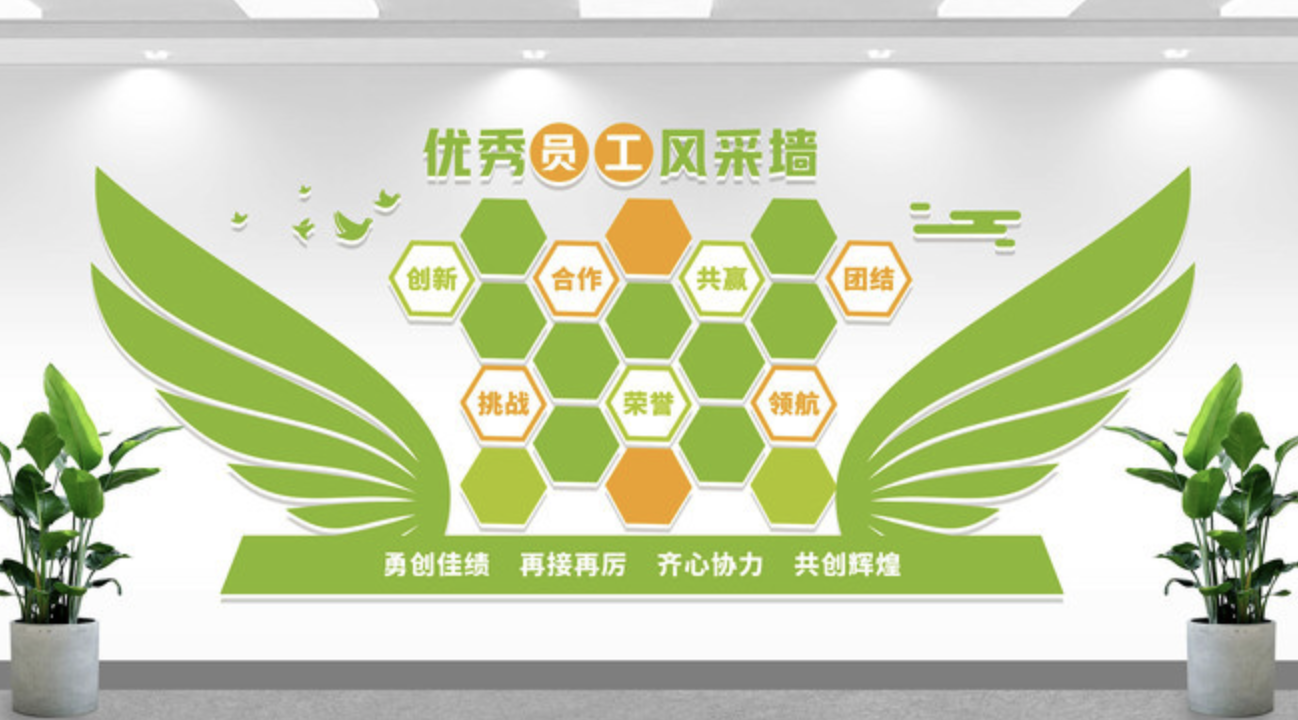 公司優(yōu)秀員工風采照片文化墻設計制作